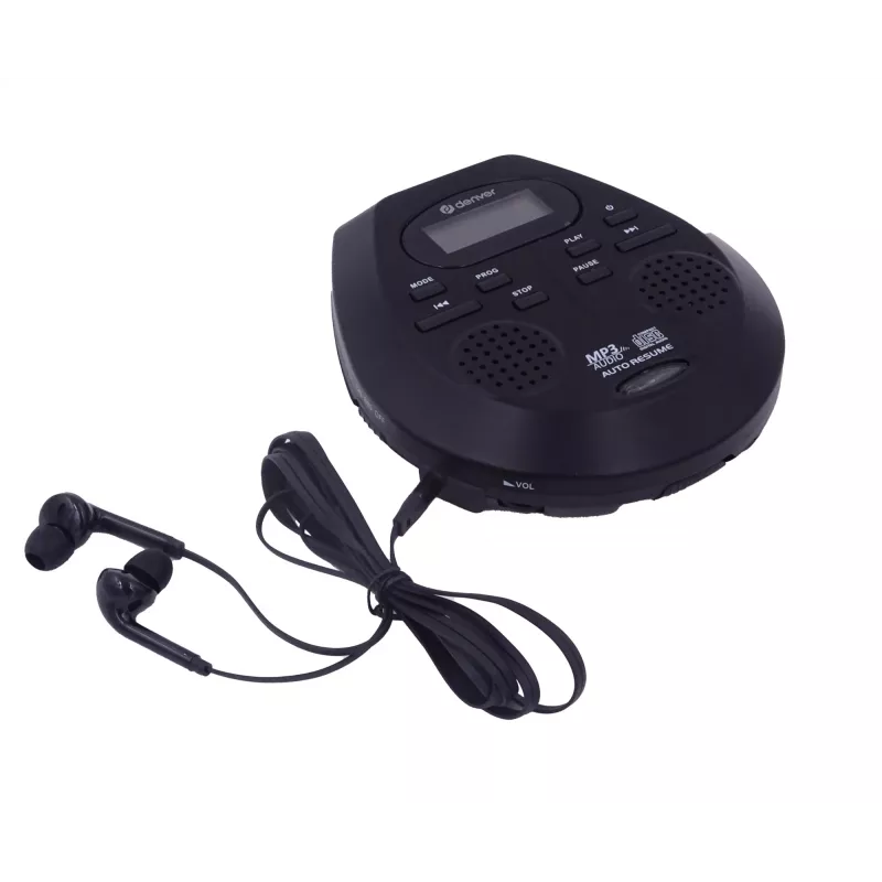 Tragbarer CD-Player Denver DMP-395B Schwarz MP3-Wiedergabe LCD-Anzeige