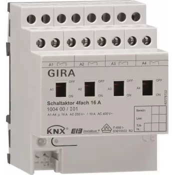 GIRA 100400 Schaltaktor 4-fach 16A KNX/EIB REG