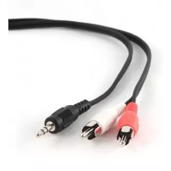 Gembird 1.5m - 3.5mm/2xRCA - M/M 1.5m 3.5mm 2 x RCA Schwarz - Rot - Weiß (CCA-458)