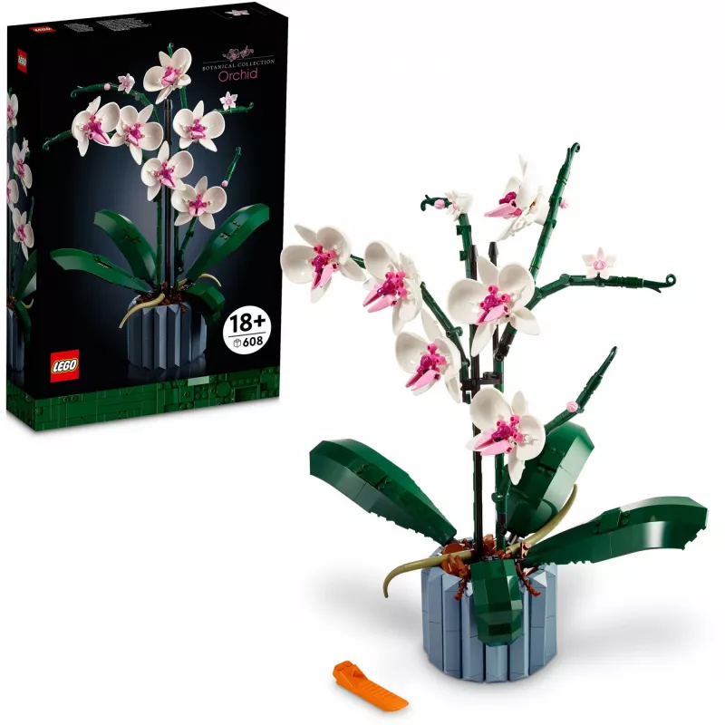 LEGO 10311 Icons Orchidee Künstliche Pflanze Bauset mit Blumen Wohnaccessoire für Erwachsene Botanische Kollektion Geschenk für Ehefrau oder Ehemann