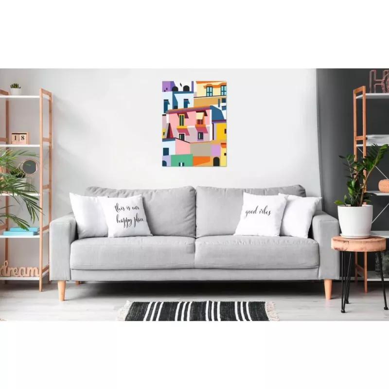 Leinwand-Malset Ravensburger CreArt Canvas Edition: Farbenfrohe Häuser, Modell 25527