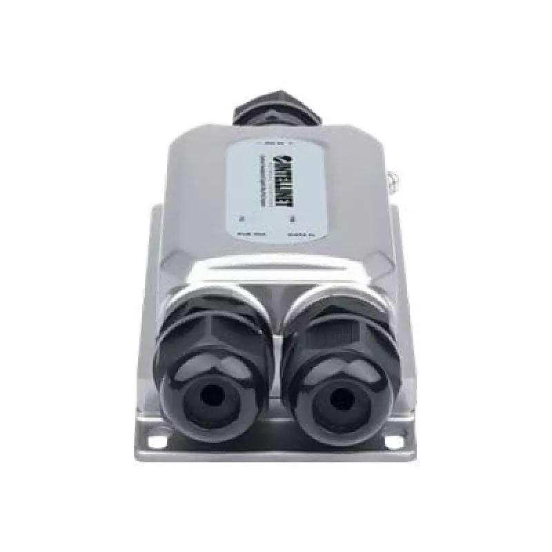 Intellinet Outdoor Vandalproof Gigabit PoE++ Injector, One 60 W Port, IEEE 802.3bt (4PPoE) Compliant, IP67 Waterproof, IK10 Vandalproof, Metal Housing