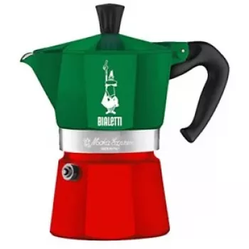 Moka pot Bialetti 0005322 manuelle Kaffeemaschine 0,13 L Grün Rot