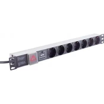 Steckdosenleiste ShiverPeaks BASIC-S 19 Zoll 7-fach, schwarz