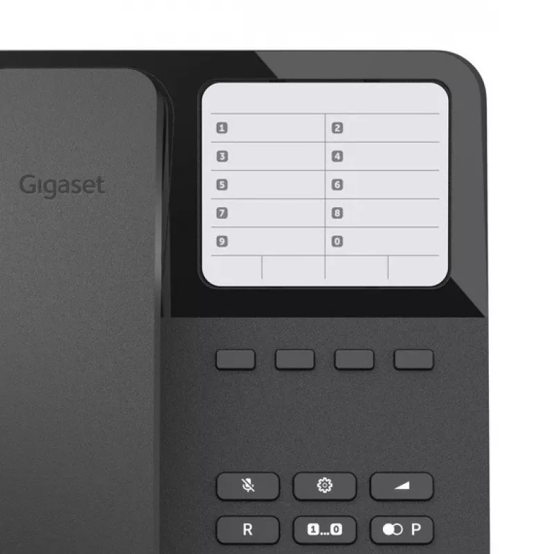 Kabelgebundenes Tischtelefon Gigaset Desk400 — kabelgebundenes Desktop-Telefon, schwarz, Modell DESK 400