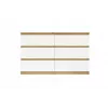 Kommode 6-Schubladen 120 cm Top E Shop Malwa — Artisan Oak / Weiß, Spanplatte