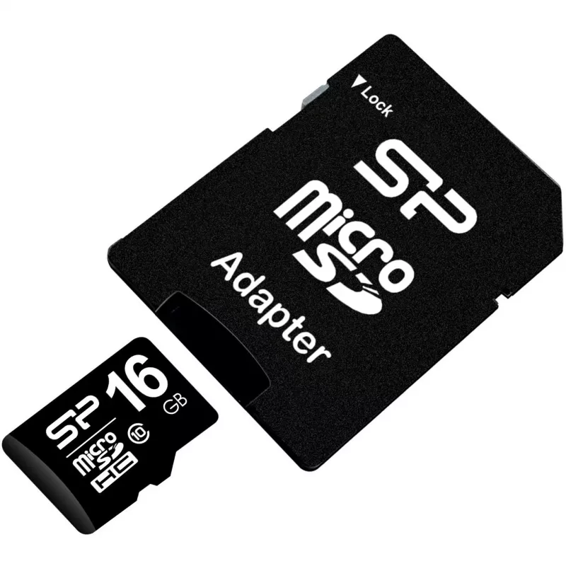 MicroSDHC-Speicherkarte Silicon Power 16GB Class 10 UHS-I U1 40 MB/s, wasserdicht, schwarz