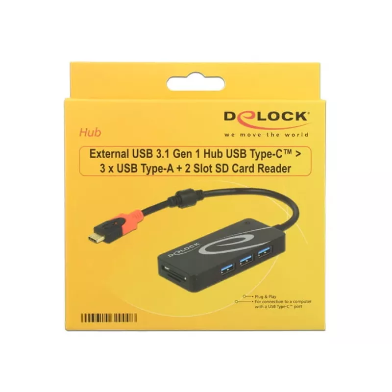 USB Hub DeLOCK USB 3.0 Type-C 3 Port