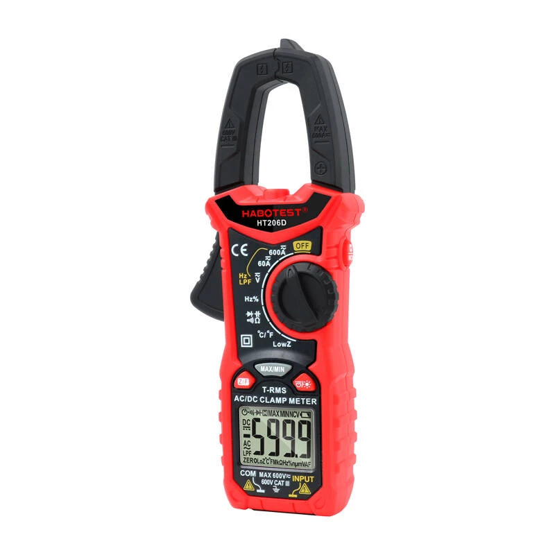 Digitales Zangenmessgerät Habotest HT206D — True RMS, NCV, handlicher Strom-/Spannungsprüfer