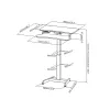 Maclean MC-835 Tragbarer elektrisch höhenverstellbarer Schreibtisch 72 – 122 cm, max. 37 kg, Bedienfeld, Sitz-Steh-Arbeitsplatz