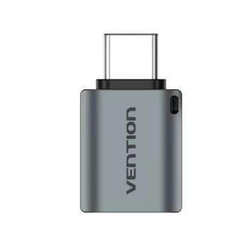 Vention USB-C-Stecker auf USB 3.0-Buchse OTG-Adapter Grau Aluminiumlegierung Typ