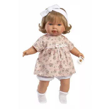 Puppe Llorens Carla 42 cm — Weinende Puppe mit realistischen Merkmalen und weichem Körper
