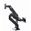 Monitor-Halterung GEMBIRD MA-DA2-03 für Bildschirme bis 35 Zoll, Tischklemme, VESA 75x75–100x100, 20 kg, schwarz, Dual-Display