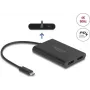 DELOCK Adapter USB-C auf 2× DisplayPort 4K 60 Hz — Modell 64308