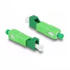 DeLOCK Optischer Hybrid-Koppler SC Simplex Stecker auf LC Simplex Buchse grün