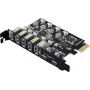Renkforce RF-6613198 5+2 Port USB 3.2 Gen 1 Controllerkarte USB-A (USB 3.0), USB-C® (USB 3.2 Gen 1) PCIe x1 (RF-6613198)