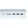 Satechi Type-C Aluminium USB Hub & Card Reader, Silber, ST-TCHCRS