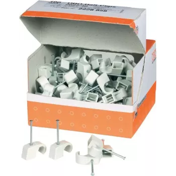 OBO Bettermann ISO-Nagelschellen Bündel Durchmesser: 10 - 14 mm Grau Inhalt: 100 Stück (2228858)