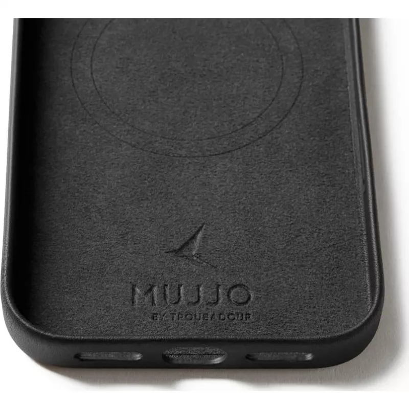 Mujjo Full Leather Case Hülle für iPhone 17 Pro Max schwarz