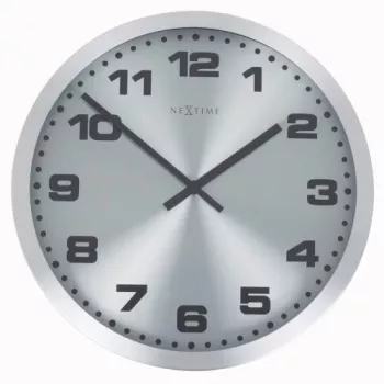 NeXtime Wanduhr 2906zw Mercure, Ø25 cm, Silber