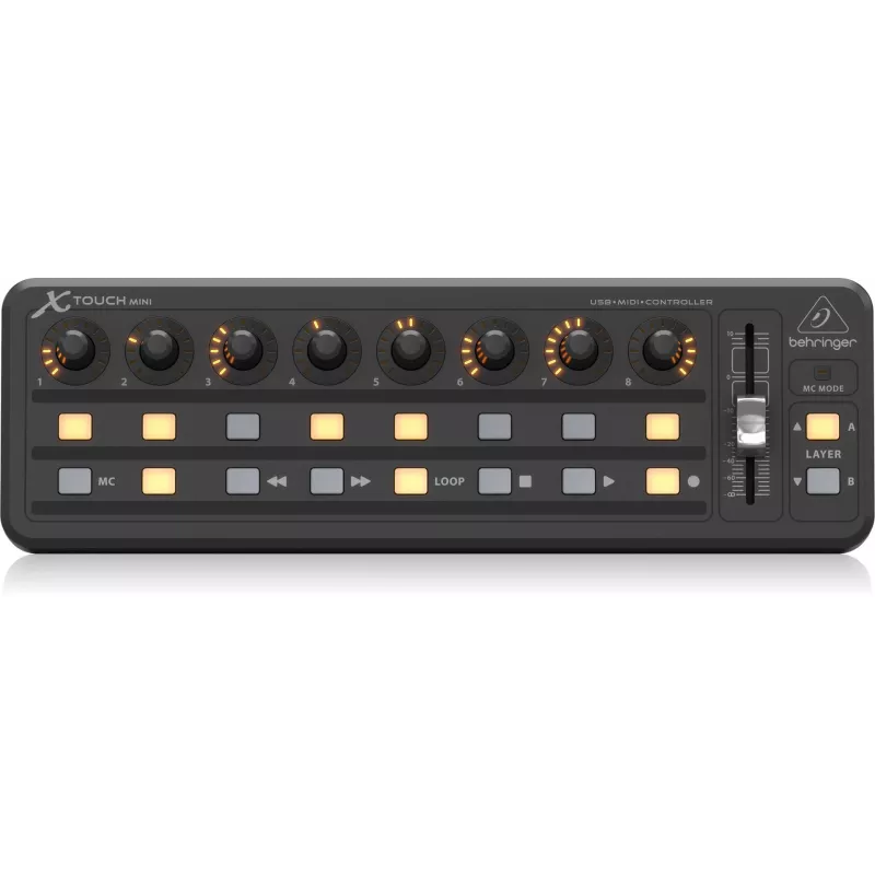 MIDI Tastatur USB Behringer X-TOUCH MINI Steuerungstyp Tasten Drehregler Schieberegler