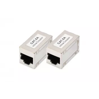 Digitus CAT 6A Modular-Kupplungen geschirmt 2 Stück RJ-45 Goldkontakte