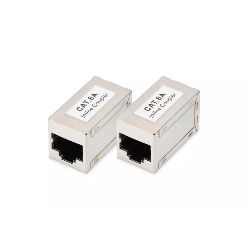 Digitus CAT 6A Modular-Kupplungen geschirmt 2 Stück RJ-45 Goldkontakte