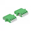 Glasfaser-Koppler DELOCK 86539 LC Buchse–Buchse, grün, 2er-Pack