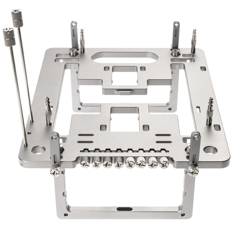 Mini-Banktischgehäuse Streacom BC1 Mini V2 silber — kompakter Open-Frame-Rahmen