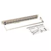 Tripp N254-048-SH-6A 48 Ports 1 HE Rackmontage geschirmtes Cat6a STP Durchgangs-Patchpanel - RJ45 Ethernet - TAA - 10 Gigabit Ethernet - RJ-45 - Cat6a - Silber - Weiß - Rackeinbau