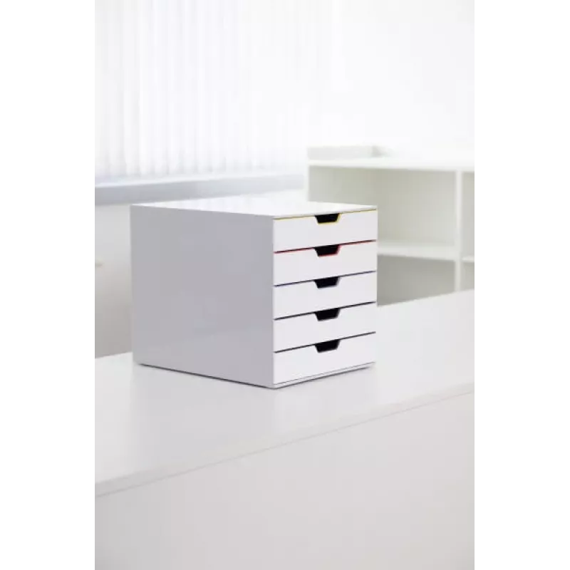 Durable VARICOLOR Mix 5 Aktenschrankbox Kunststoff Mehrfarbig Weiß 762527