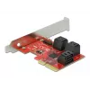 SATA PCI Express x4 Karte DeLOCK 6 Port Low Profile Formfaktor