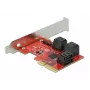SATA PCI Express x4 Karte DeLOCK 6 Port Low Profile Formfaktor