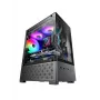Mini-Tower-PC-Gehäuse TACENS Mars Gaming MC-SE2 — Mini-ITX / Micro-ATX, schwarz, Seitenfenster, Boden-Netzteil, unterstützt 2x2,5 Zoll + 1x3,5 Zoll