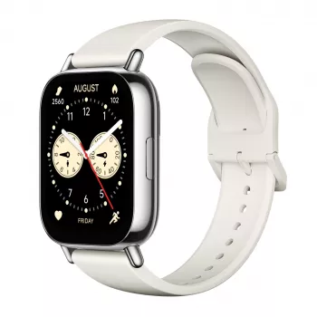 Smartwatch Xiaomi Redmi Watch 5 Lite — 1,96 Zoll AMOLED, GPS, 470 mAh, Goldgehäuse, Weißes TPU-Armband
