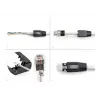 DeLOCK 66903 Kabelverbinder RJ-45 Schwarz Metallisch Stecker 25 Stück