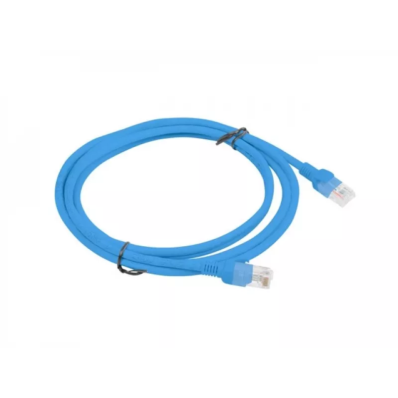 Netzwerkkabel LANBERG PCU6-10CC-0200-B Cat6 U/UTP RJ-45 auf RJ-45 2 m Blau, CCA-Leiter, 250 MHz