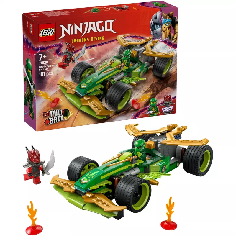 LEGO Bauset NINJAGO Lloyds Action Speedster 71828, 181 Teile, 2 Minifiguren, Alter 7+