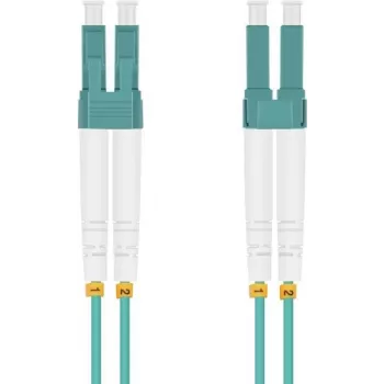 helos Patchkabel LC Multimode 1,5 m – Glasfaser-Netzwerkkabel, Duplex-LC-Stecker
