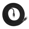 USB-Kabel Baseus Cafule 2m USB C Schwarz Grau