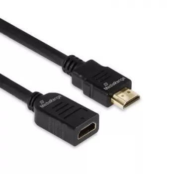 HDMI-Verlängerungskabel MediaRange MRCS256, HDMI 2.0, 18 Gbit/s, ARC, HDMI Typ A Stecker auf Buchse, 2 m, schwarz
