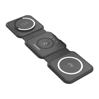 Choetech T588-F 3in1 Magnetisches Wireless-Ladegerät 15W (schwarz)