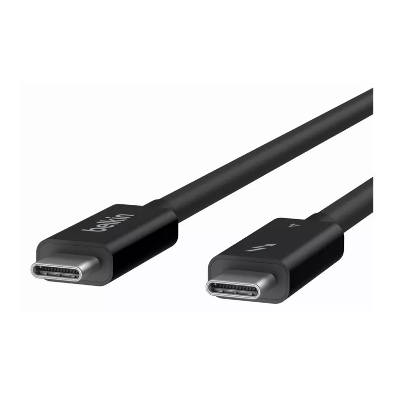 Belkin CONNECT - Thunderbolt-Kabel - 24 pin USB-C (M) umkehrbar zu 24 pin USB-C (M) umkehrbar - Thunderbolt 4 - 1,0m - passiv, USB-Stromversorgung (10