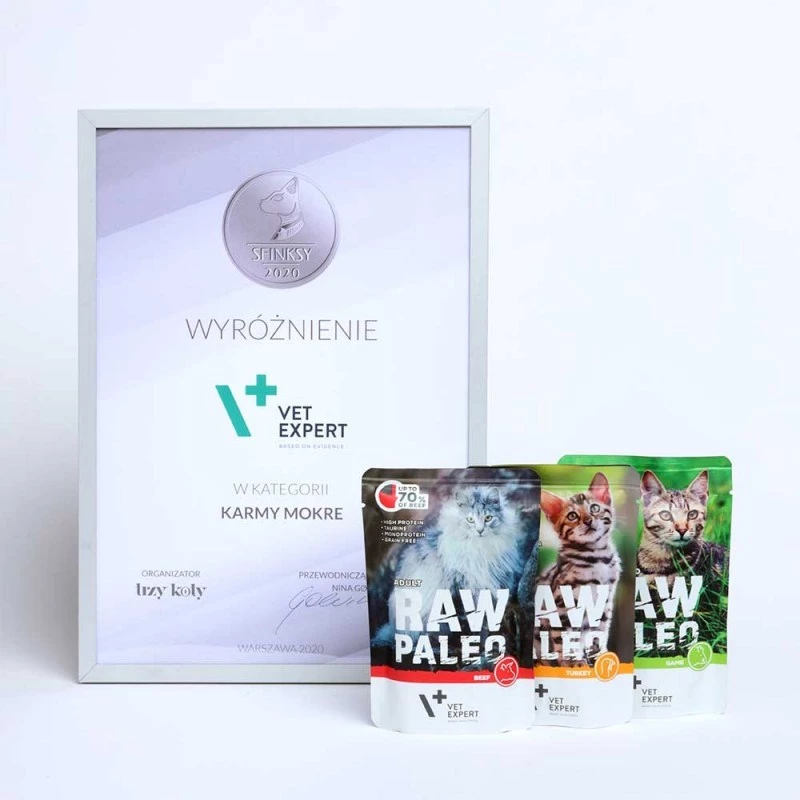 RAW PALEO Adult Cat Beef - Nassfutter für Katzen - 100 g