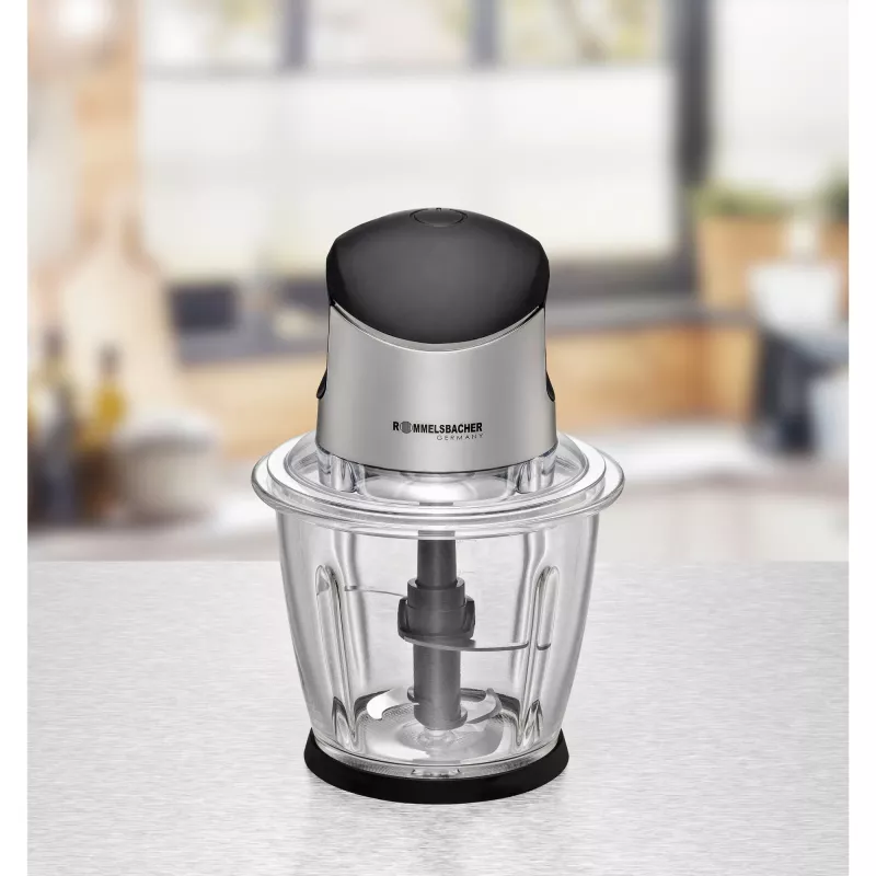 Elektrischer Zerkleinerer Rommelsbacher MZ 500 — 1,5 L, 500 W, Edelstahl schwarz