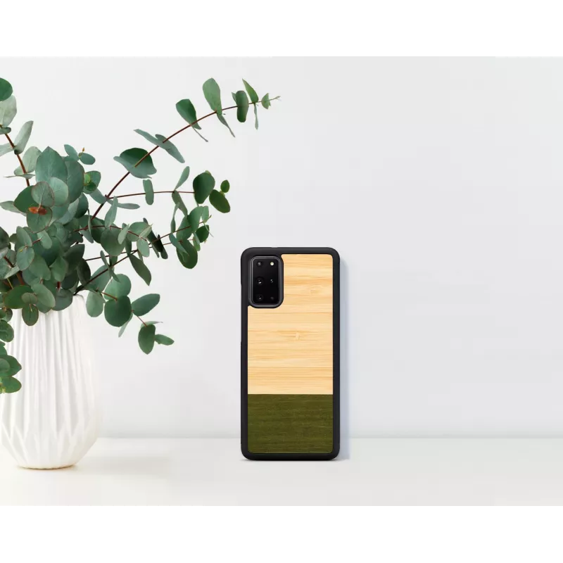 Handyhülle Man and Wood für Samsung Galaxy S20+ – Bambus, forest Schwarz