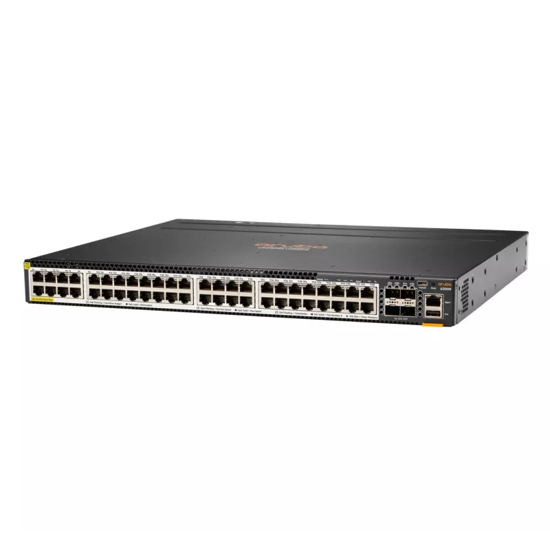 Hewlett Packard Enterprise HPE Aruba 6300M - Switch - L3 - managed - 48 x 100/1000/2,5G/5G (PoE+) + 4 x 1 Gigabit / 10 Gigabit / 25 Gigabit / 50 Gigabit SFP56 (Uplink / Stacking)