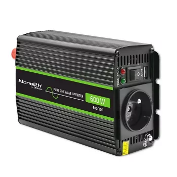Qoltec Monolith power adapter/inverter Auto 600 W Schwarz