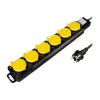 Power Extension LogiLink LPS256 1.5m 6 AC Outlets Outdoor Schwarz Gelb