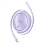 Baseus Free2Pull - 20 W USB-C auf Lightning ausziehbares Kabel, 1 m (lila)